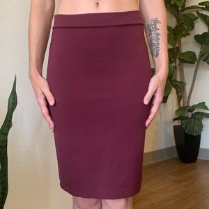 Maroon Pencil Skirt